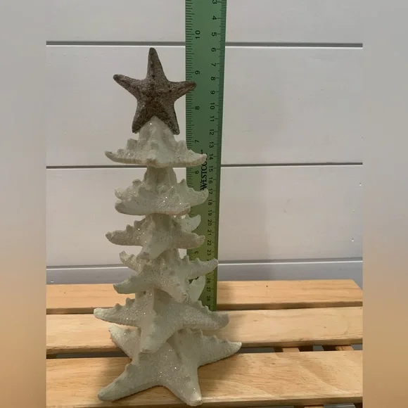 Coastal beach holiday decor- Star fish tree, holiday sign, and sea angel. - Picture 13 of 15